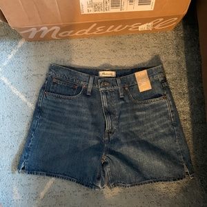 Madewell relaxed mid length denim shorts